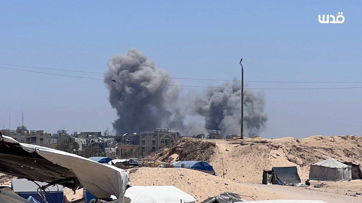 Airstrike targets Hamad residential city north of Khan Yunis