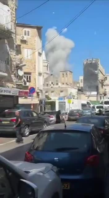 Massive destruction as a result of an Iranian missiles falling on Haifa