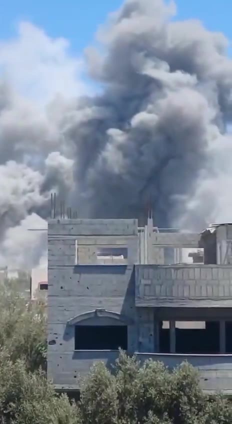 A residential building was bombed north of Al-Bureij camp in the central Gaza Strip.