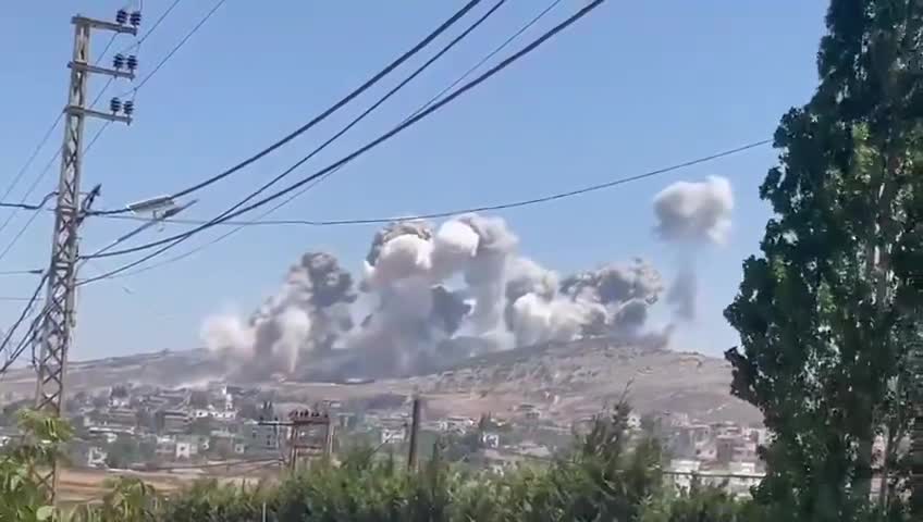 A series of airstrikes were carried out by the Israeli Air Force on Nabatieh al-Fawqa in southern Lebanon.
