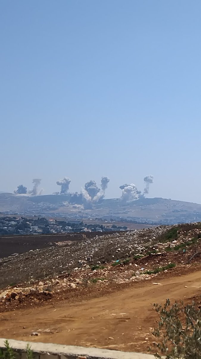 Lebanese media reports a series of Israeli strikes in southern Lebanon a short while ago