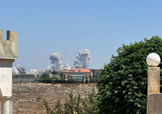 Israeli aircraft carry out raids in southern Lebanon.