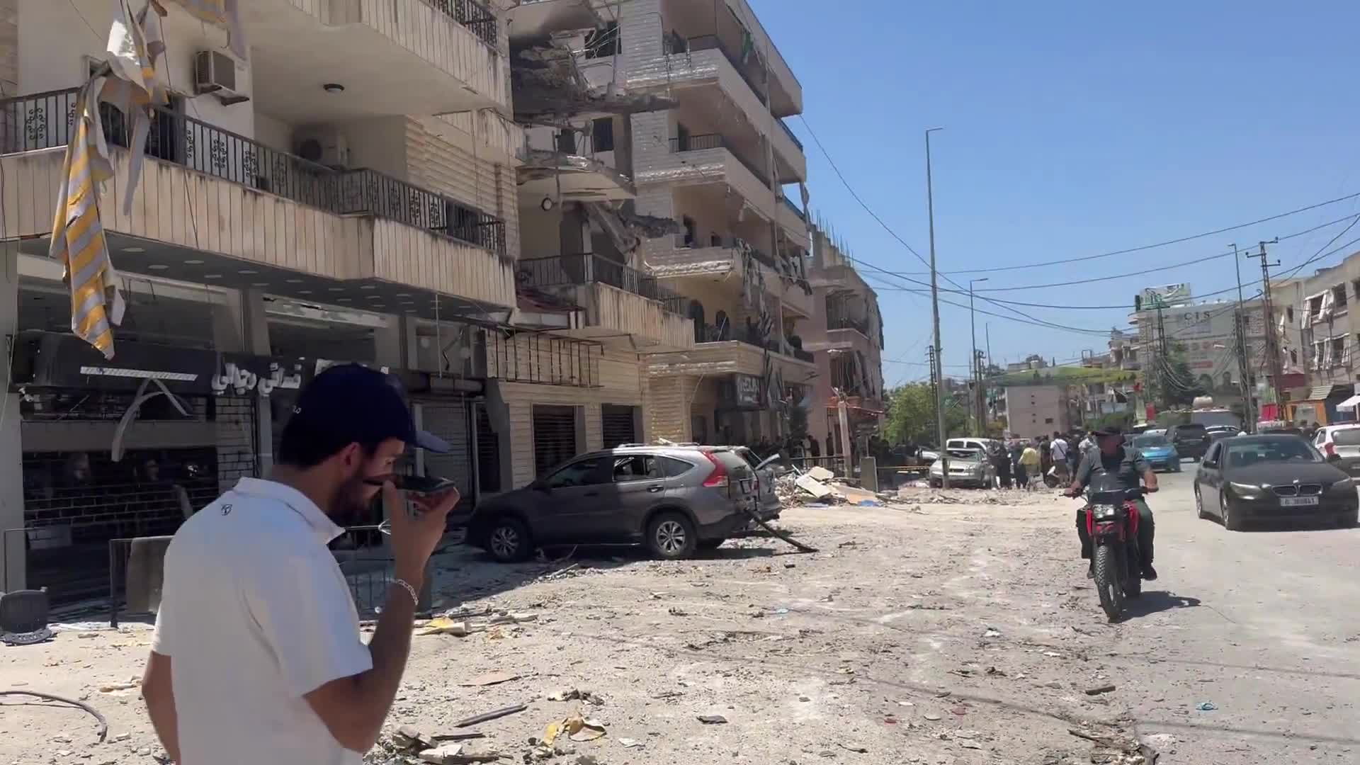 Israel army denying that it targeted a residential building and says it was hit by a missile that was inside the facility targeted by airstrikes on the hills above Nabatiyeh