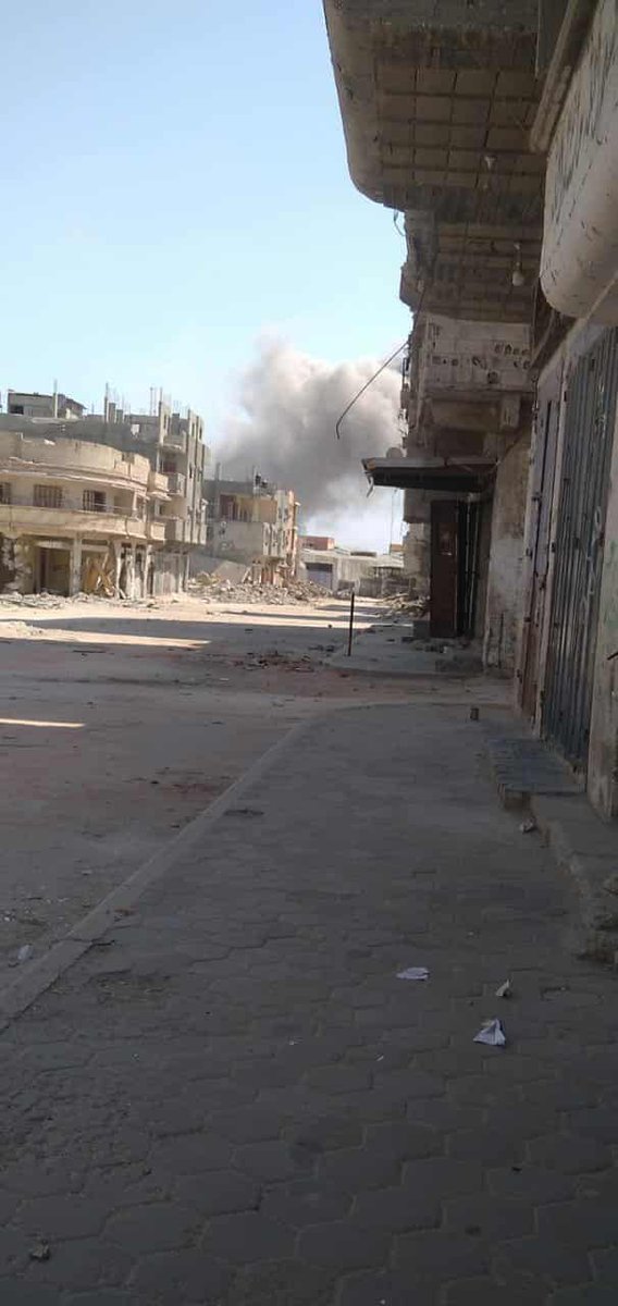 Airstrikes target the communications company in central Khan Yunis.