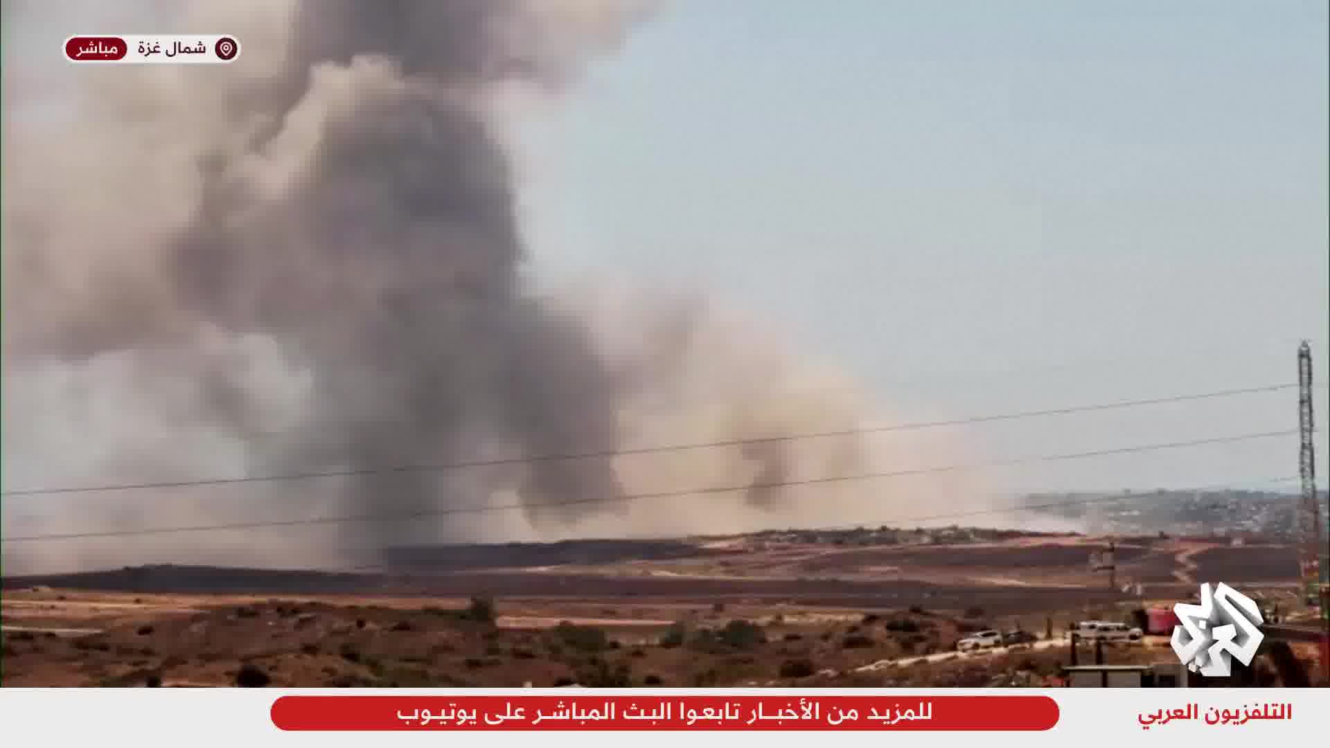 Violent explosions rock areas in the northern Gaza Strip.