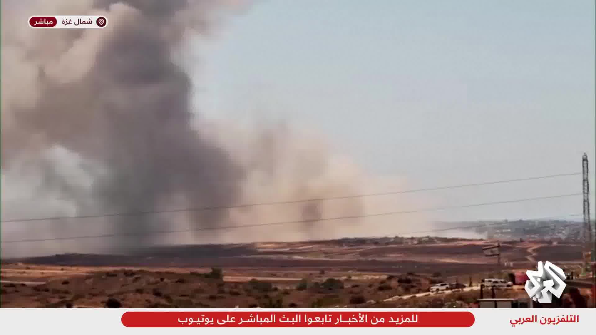 Violent explosions rock areas in the northern Gaza Strip.