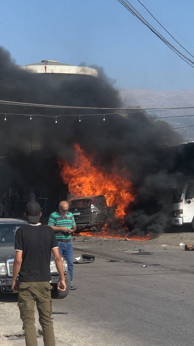 An Israeli airstrike on a car in the Al-Ayrouniyeh area in the north, and information about one dead