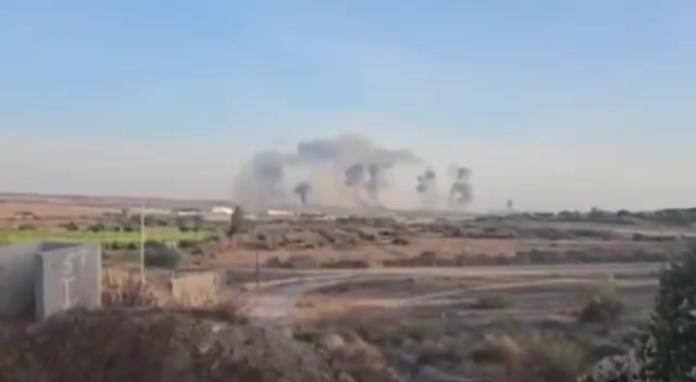 The first moments after the Israeli air force launched dozens of raids on the city of Beit Hanoun, north of the Gaza Strip.