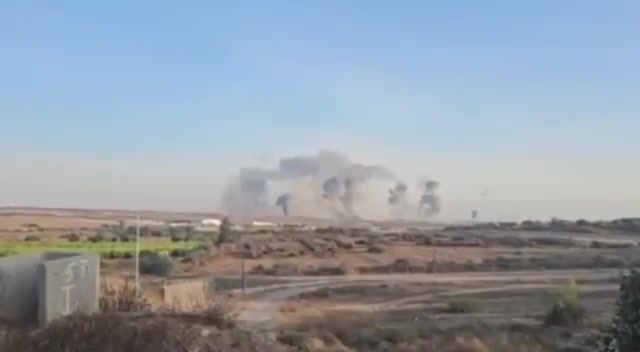 The first moments after the Israeli air force launched dozens of raids on the city of Beit Hanoun, north of the Gaza Strip.