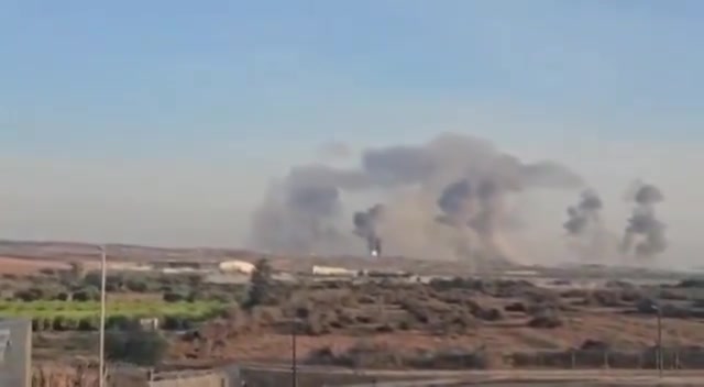 The first moments after the Israeli air force launched dozens of raids on the city of Beit Hanoun, north of the Gaza Strip.