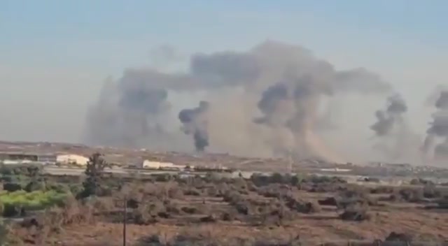 The first moments after the Israeli air force launched dozens of raids on the city of Beit Hanoun, north of the Gaza Strip.