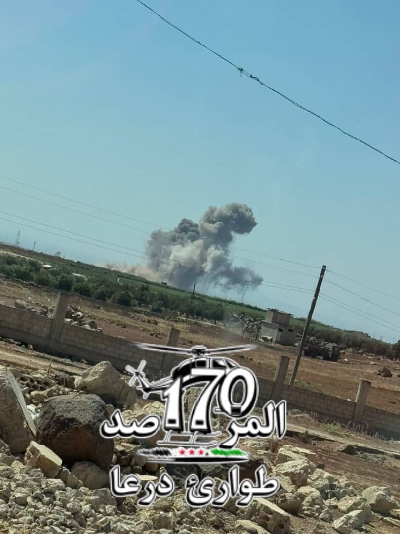 An Israeli airstrike targeted the outskirts of the city of Izraa in the eastern countryside of Daraa.