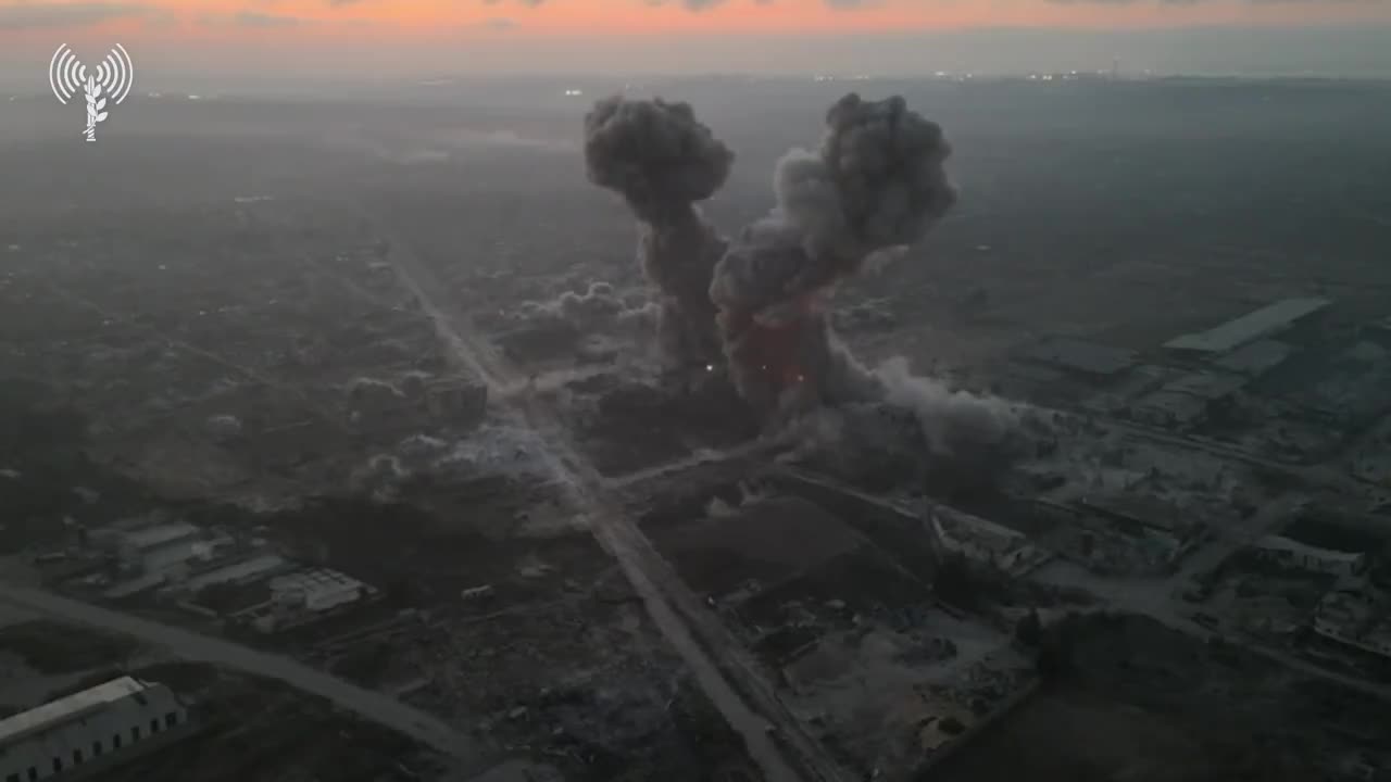 The Israeli army releases footage showing the demolition of tunnels and booby traps in Beit Hanoun, amid an ongoing offensive against Hamas in the northern Gaza town. Troops of the Givati Infantry Brigade killed dozens of operatives in combat and by directing airstrikes
