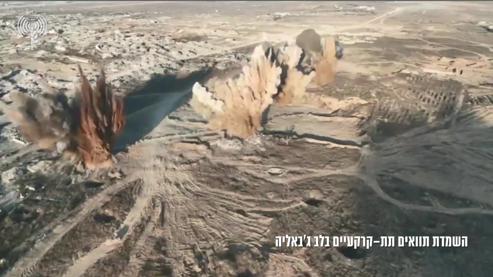 In northern Gaza's Jabalia, the Israeli army says it demolished 2.7 kilometers worth of tunnels during recent operations carried out by the 401st Armored Brigade in the area.  The underground passages were some 20 meters deep, according to the military. They were destroyed by combat engineers