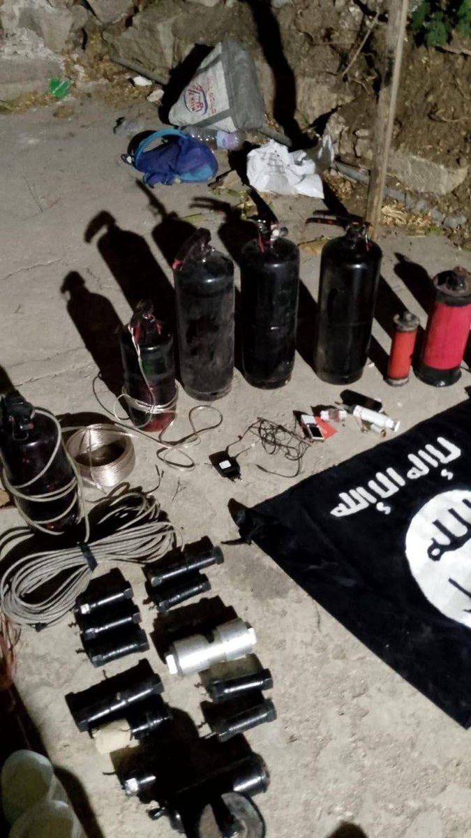 Security forces in Nablus, raided a warehouse, dismantled an ISIS-linked cell, and seized a large quantity of explosives