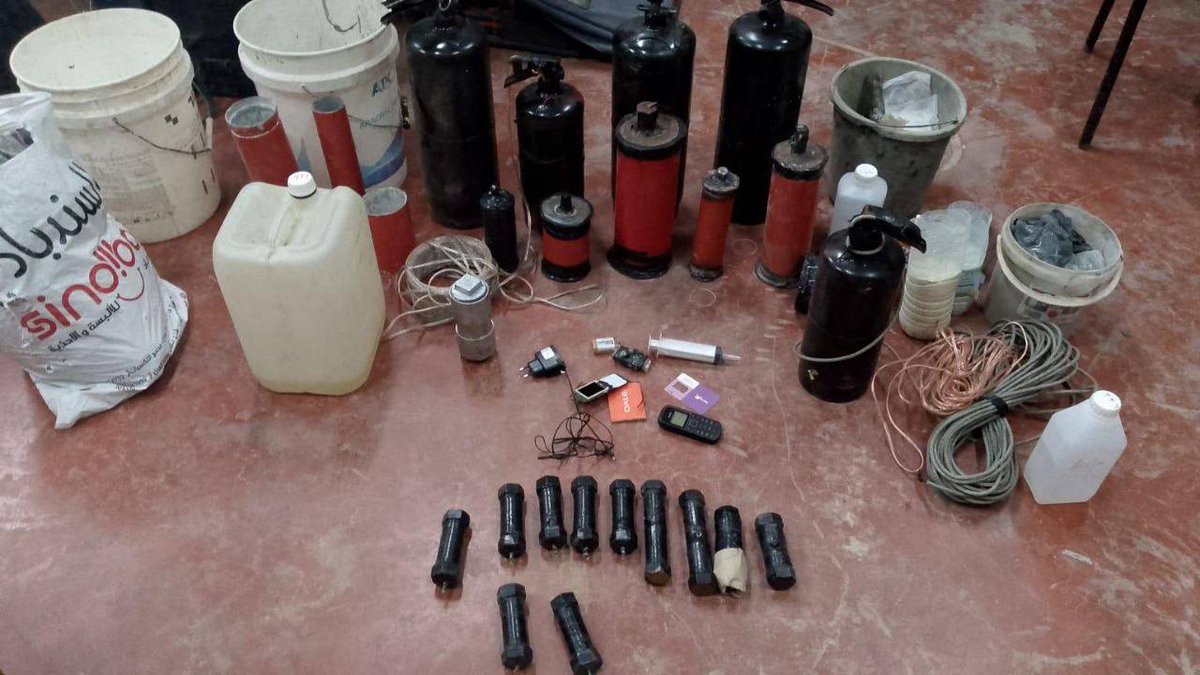 Security forces in Nablus, raided a warehouse, dismantled an ISIS-linked cell, and seized a large quantity of explosives