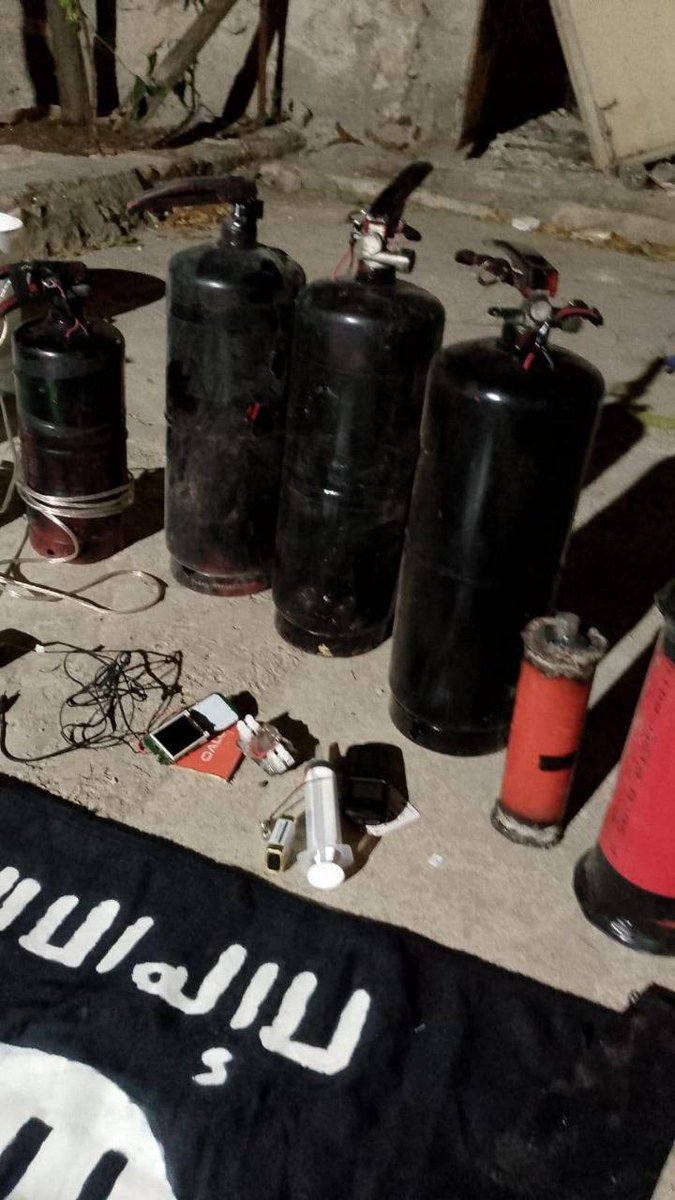 Security forces in Nablus, raided a warehouse, dismantled an ISIS-linked cell, and seized a large quantity of explosives