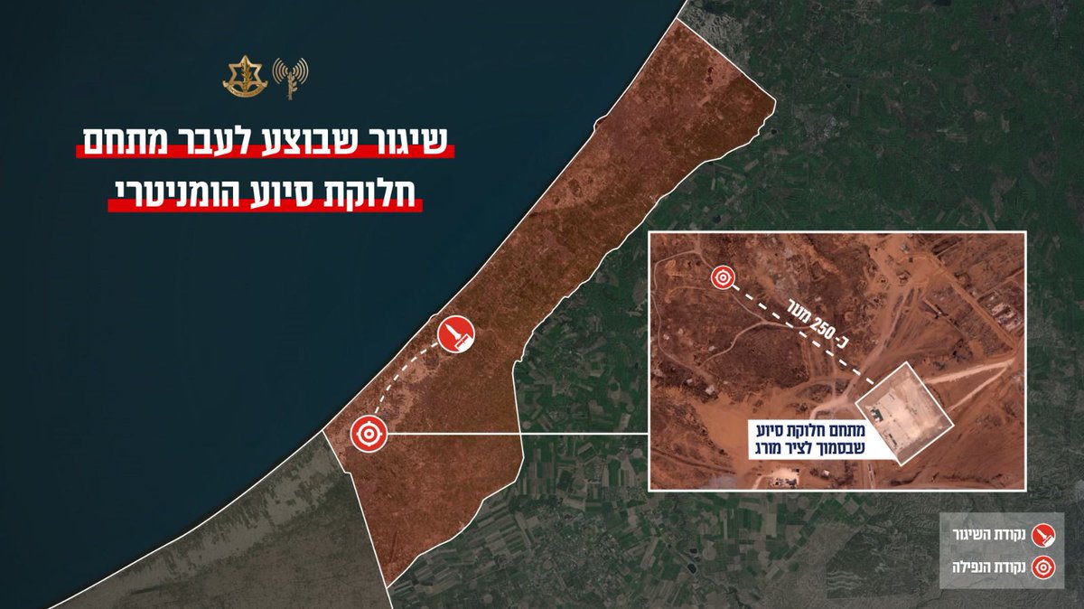 Hamas launched a rocket at one of the Gaza Humanitarian Foundation aid distribution sites in the southern Gaza Strip last night, the military says. According to the Israeli army, the rocket was launched from Khan Younis toward the area of the GHF sites in Rafah