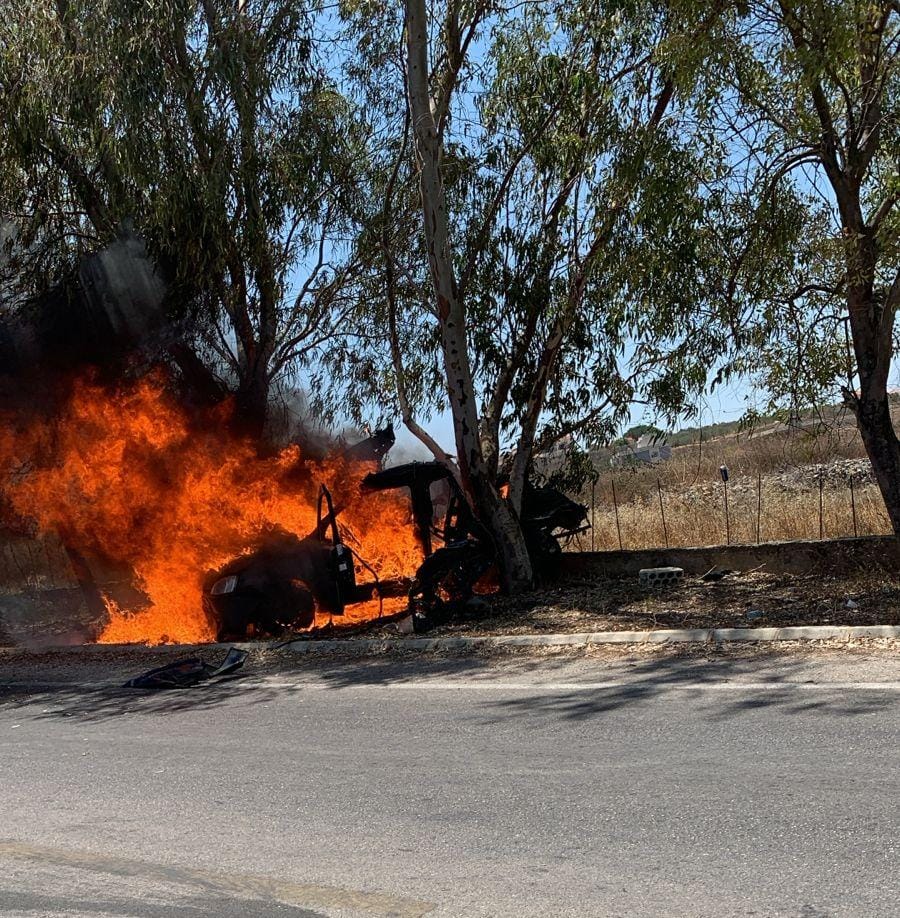 A drone strike targeted a Rapid vehicle in the town of Baraachit, south Lebanon.