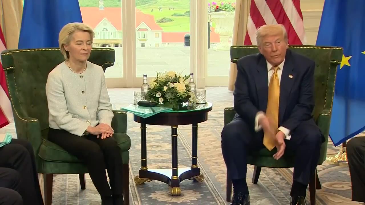 REPORTER: Should Israel be doing more to allow food in Gaza? TRUMP: Say it. REPORTER: Should Israel be doing more to allow food in Gaza? TRUMP: What is she saying? SOMEONE ELSE: Should Israel be doing more to allow food in Gaza? TRUMP: You really at least want to have somebody say thank you. No other country gave anything. We gave $60m for food for Gaza
