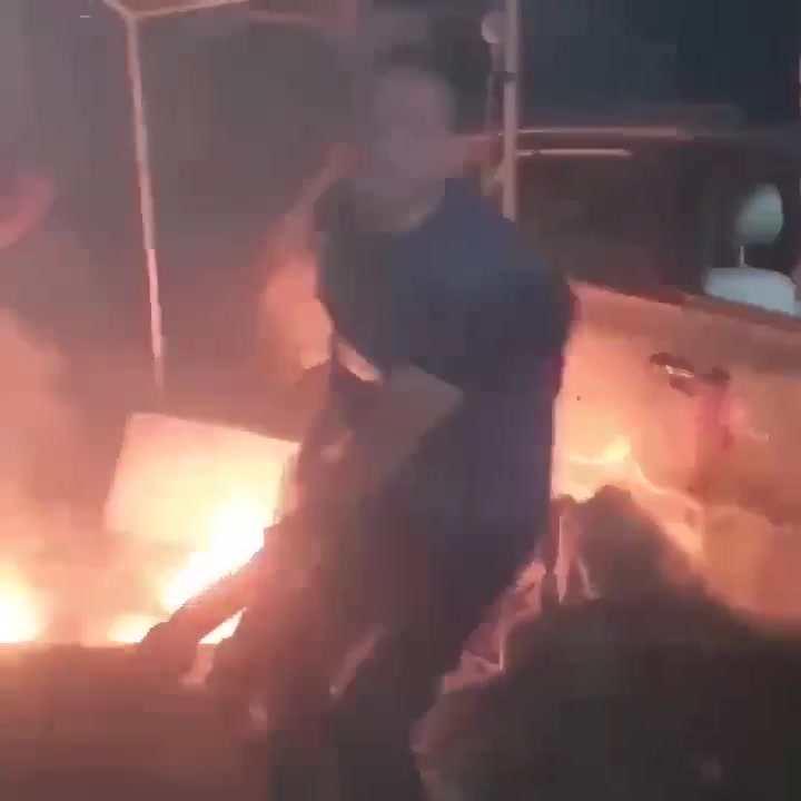 Footage claimed to show the aftermath of an Israeli airstrike earlier tonight on a tent containing an Al Jazeera correspondent team near Al-Shifa Hospital in the Northern Gaza Strip, resulting in the death of journalists Anas Jamal Al-Sharif and Mohammed Quraiqa as well as three photojournalists with Al Jazeera.