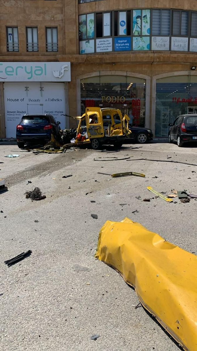 A drone strike targeted a Rapid vehicle on the Tebnine-Sultaniyah highway.