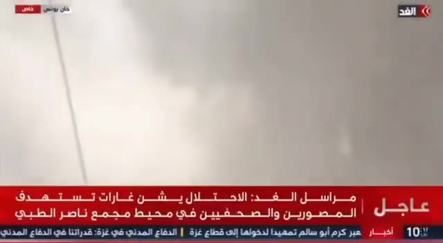 Israel bombs civil defense teams as they try to retrieve the body of journalist Hossam Al-Masri, killed in an Israeli strike on Nasser Hospital