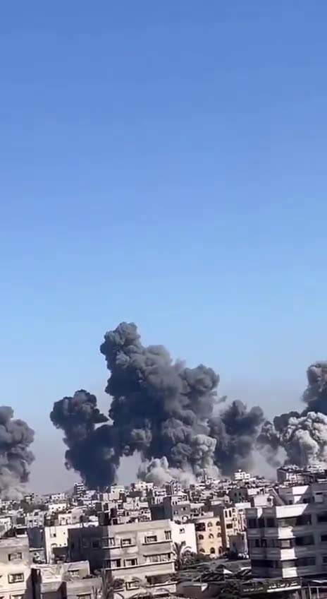 Major airstrikes in Gaza City