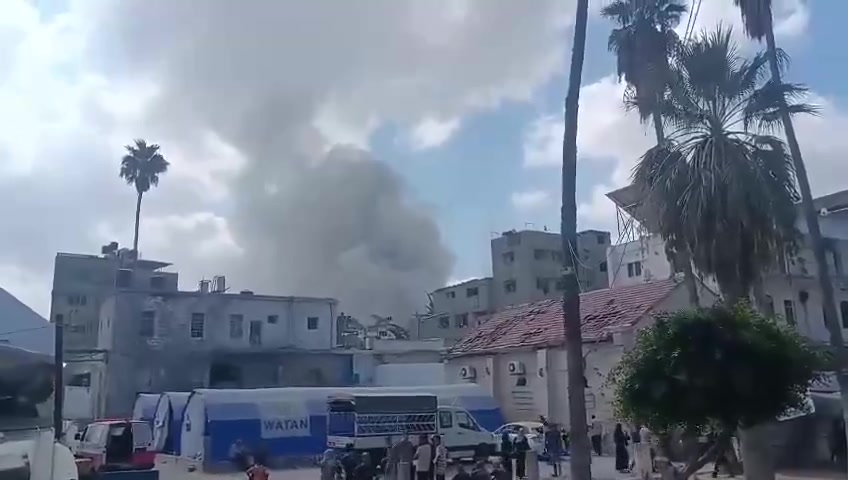 Part of the bombing and destruction of residential buildings in Al-Zeitoun, east of Gaza City.