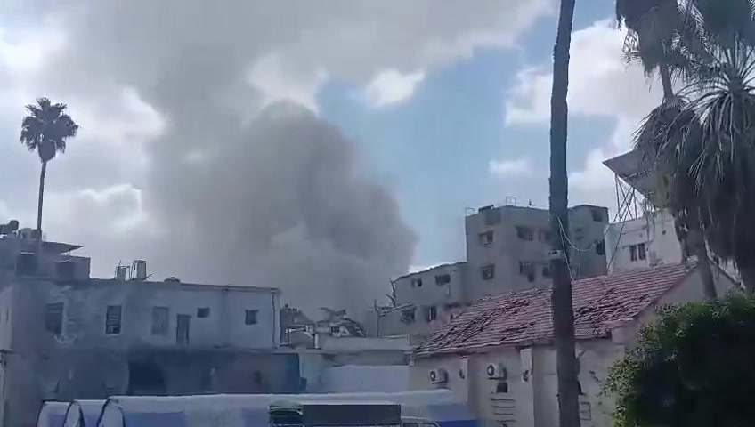 Part of the bombing and destruction of residential buildings in Al-Zeitoun, east of Gaza City.