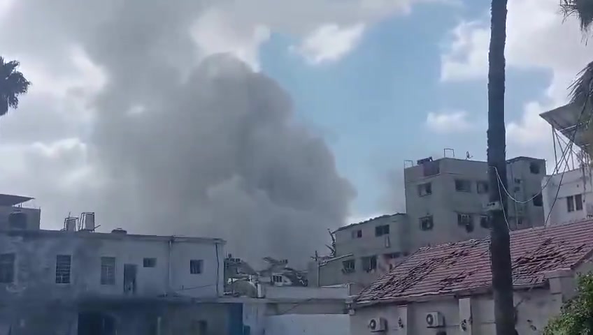 Part of the bombing and destruction of residential buildings in Al-Zeitoun, east of Gaza City.