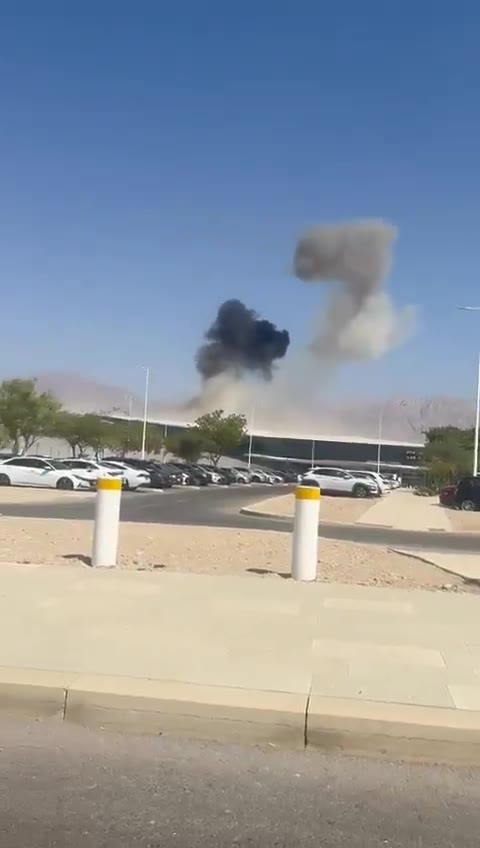 Reports of a Houthi UAV strike at Ramon Airport near Eilat, Israel 