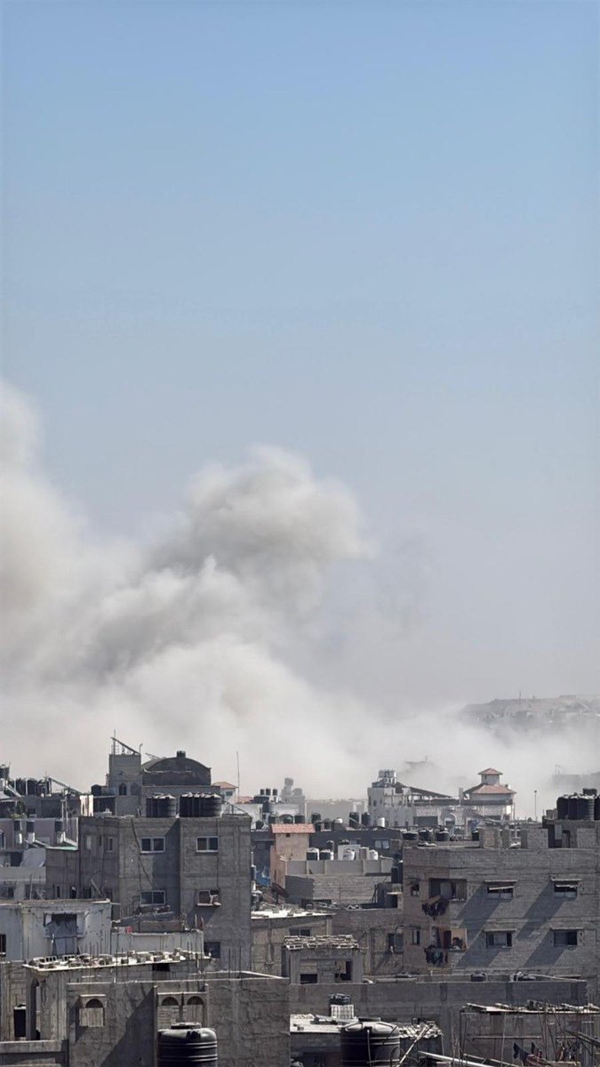 Airstrikes renew the bombing of the Abu Hadid family's home on Al-Nafaq Street in Gaza City.