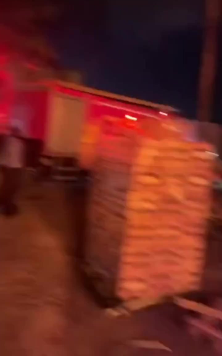 Scenes of settlers setting fire to the Al-Junaidi Nursery on the outskirts of the town of Deir Sharaf, northwest of Nablus.