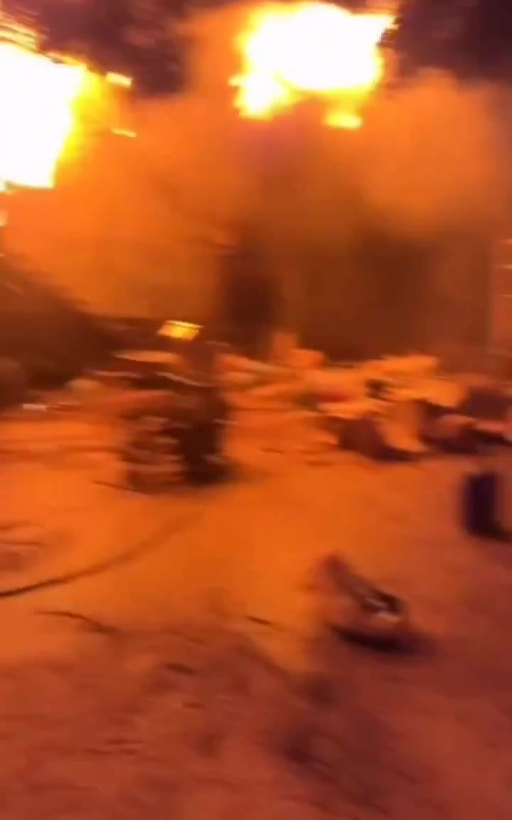 Scenes of settlers setting fire to the Al-Junaidi Nursery on the outskirts of the town of Deir Sharaf, northwest of Nablus.