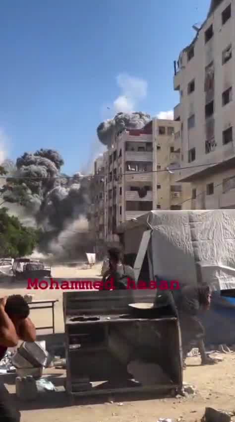 Following an evacuation warning, the Israeli army says it struck a high-rise tower in Gaza City that was being used by Hamas. According to the military, Hamas placed surveillance equipment in the building to track troop movements in the area, in order to advance attacks