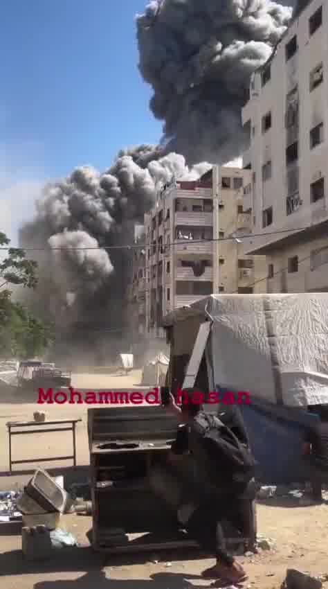 Following an evacuation warning, the Israeli army says it struck a high-rise tower in Gaza City that was being used by Hamas. According to the military, Hamas placed surveillance equipment in the building to track troop movements in the area, in order to advance attacks