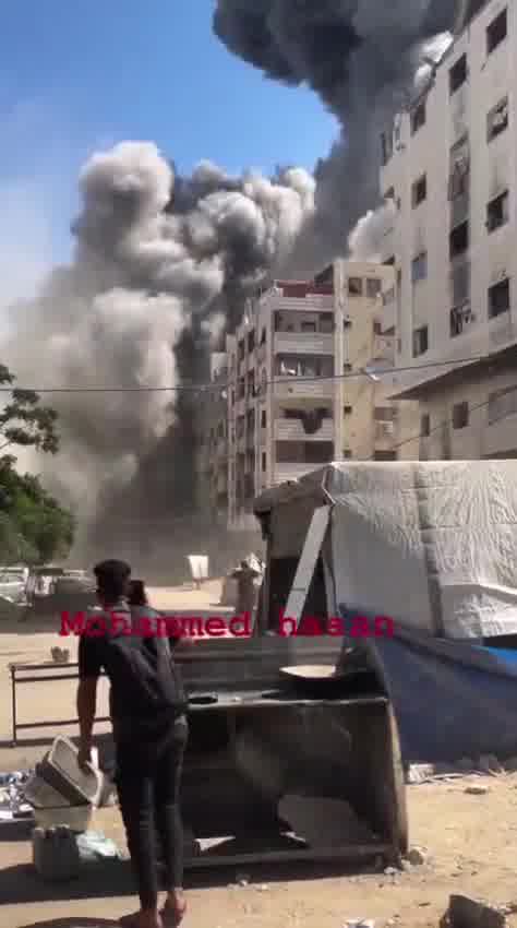 Following an evacuation warning, the Israeli army says it struck a high-rise tower in Gaza City that was being used by Hamas. According to the military, Hamas placed surveillance equipment in the building to track troop movements in the area, in order to advance attacks