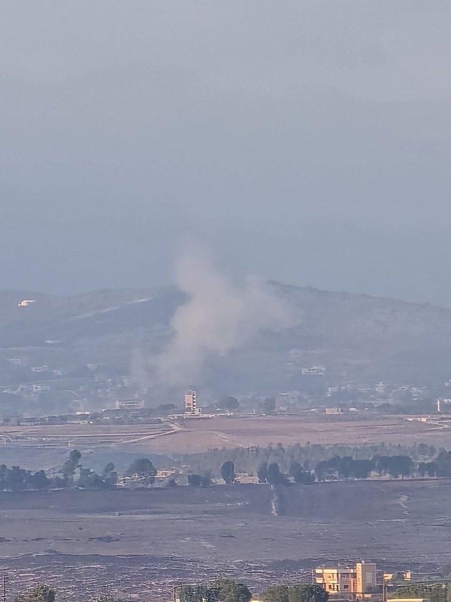 Airstrikes hit the town of Kafr Tibnit, southern Lebanon.