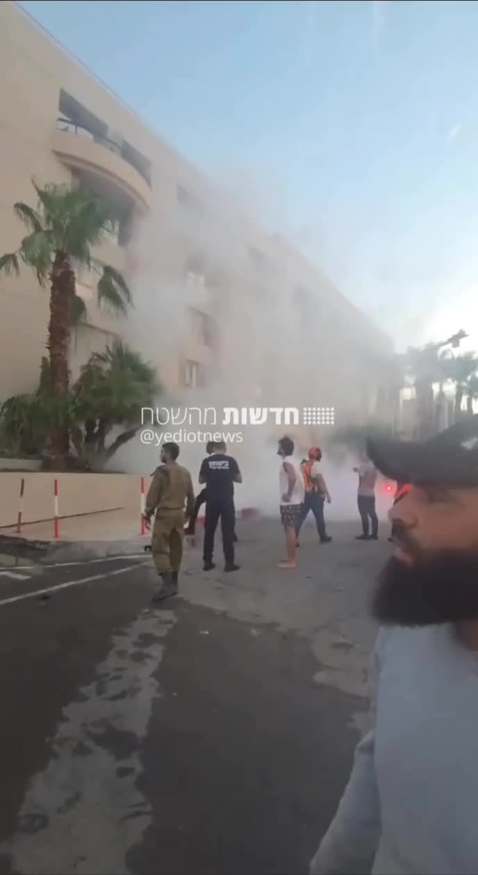 Report of a drone hitting a hotel in Eilat, no injuries known at this stage
