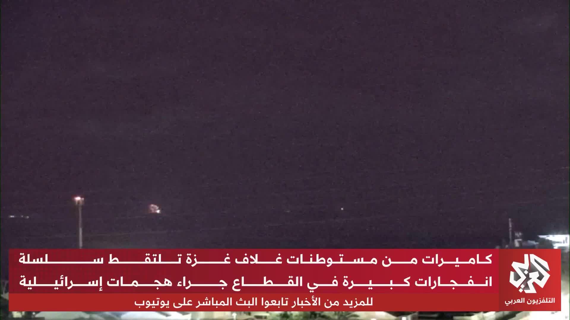 A series of explosions resulted from Israeli attacks on the Gaza Strip.