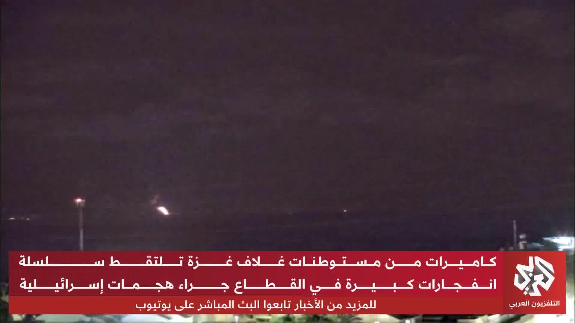 A series of explosions resulted from Israeli attacks on the Gaza Strip.