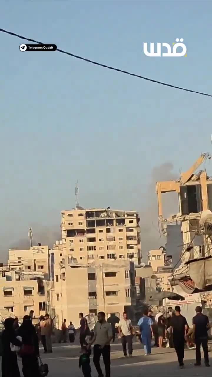 Aircraft continue to launch raids on the Al-Shati refugee camp, west of Gaza.