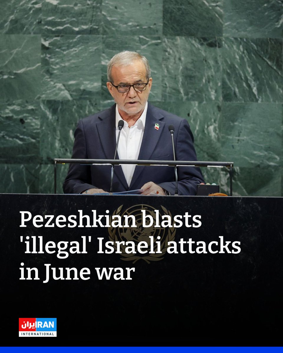 President Pezeshkian says Iran has never sought—and will never seek—to build a nuclear bomb.The world was witness to these surreptitious raids, infringement upon the sovereignty of nations, violation of the territorial integrity of states, all of this under the full support of the most heavily armed regime in the face of the earth, -Iranian President