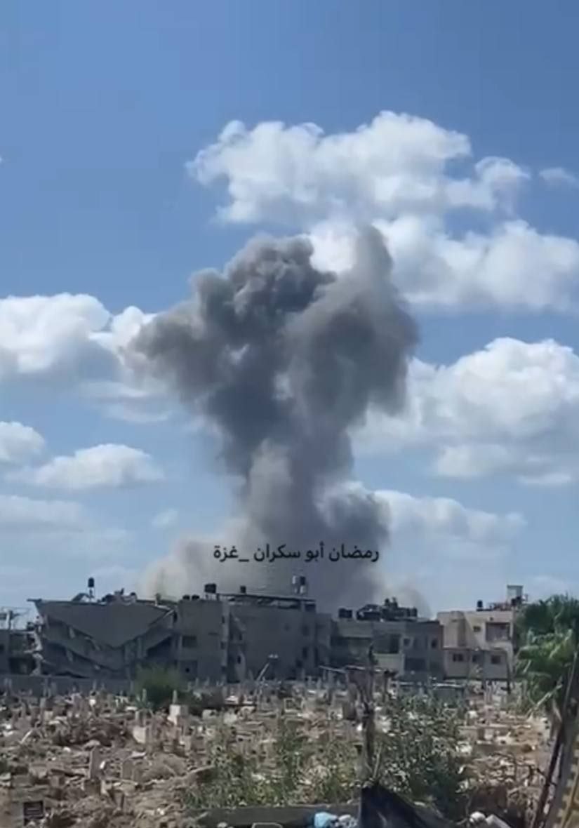 Airstrikes target Al-Sabra neighborhood in Gaza City