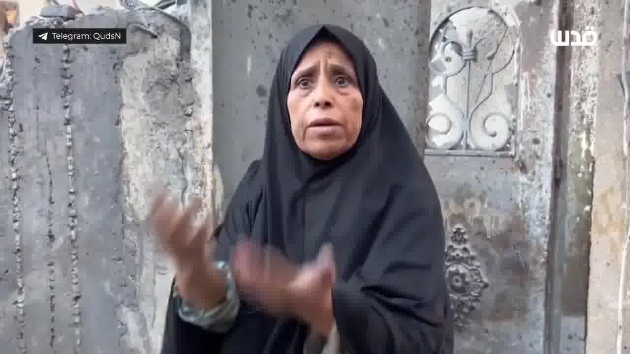 The aftermath of an airstrike that targeted the Abu Dahrouj family home in the Nuseirat camp in the central Gaza Strip at dawn today, resulting in a massacre of displaced people.