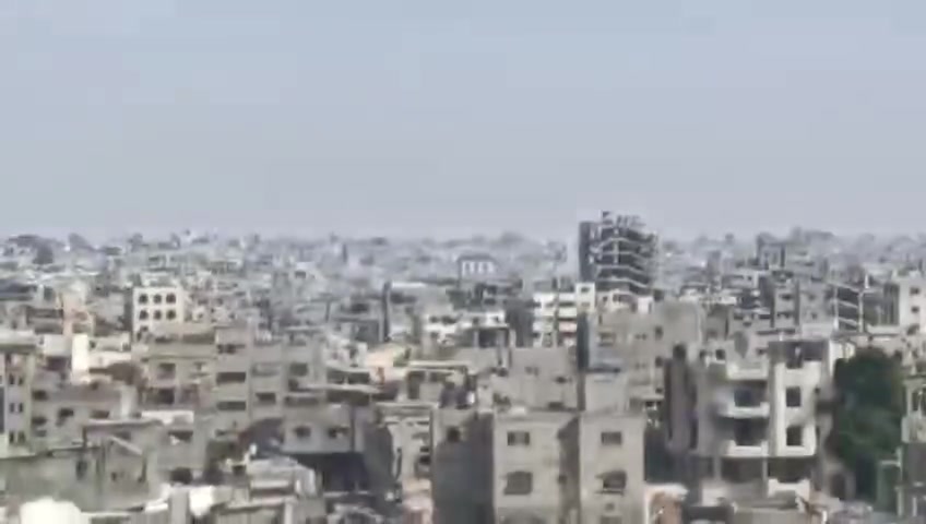Ongoing Israeli airstrikes in southern Gaza's Khan Younis, amid continuous strikes in Gaza City