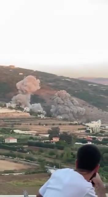 Israeli raids on the area between Jarmaq and Kafr Reman in southern Lebanon