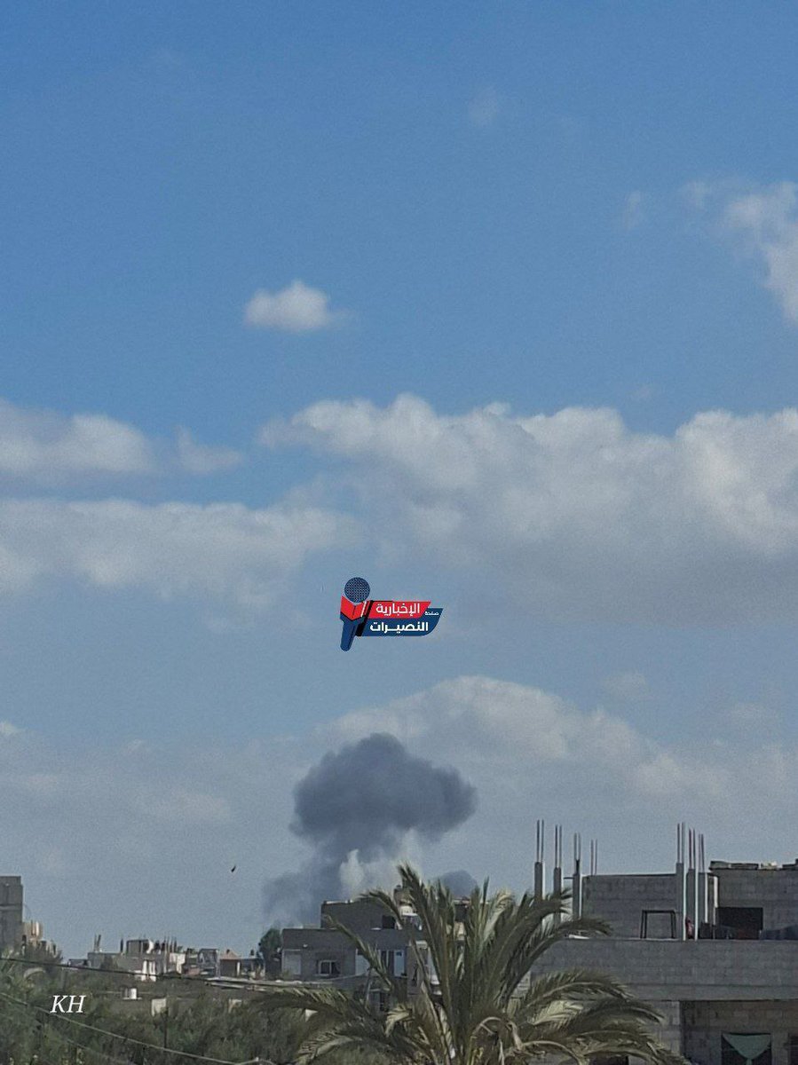 An airstrike targets Al-Maghraqa in the central Gaza Strip.