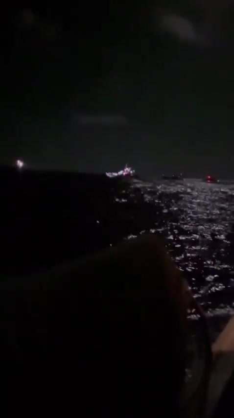 Footage of the Israeli army's seizure of the Steadfastness Flotilla heading to Gaza.